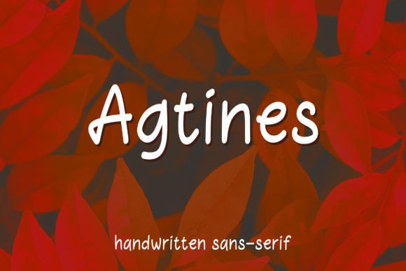 Agtines: A Handwritten Font for Editorial Elegance