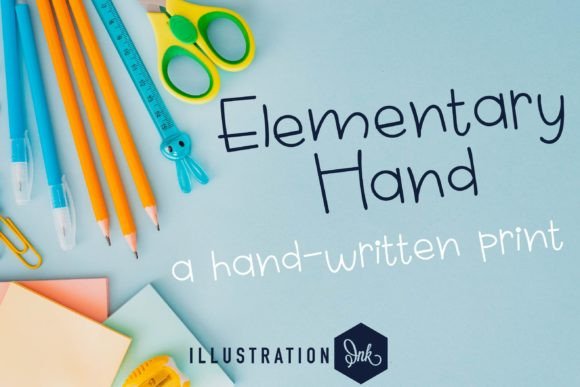 Elementary Hand: A Whimsical Handwritten Font for Digital Brands