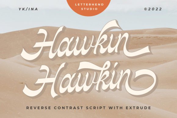 Hawkin: A Unique Script Font