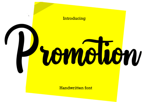 Promotion: A Handwritten Font for Creative Brands