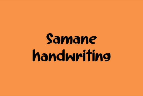 Samane: A Handwritten Font for Creative Makers