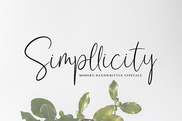 Simpllicity: A Stylish Script Font