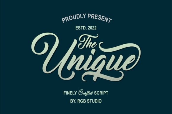Unique: A Vintage Script Font That Feels Like Home