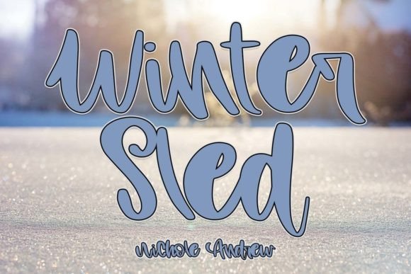 Winter Sled Font for Creative Makers